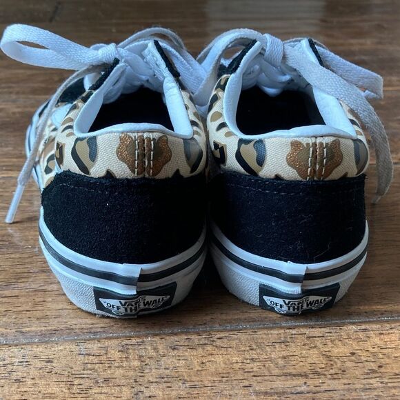 Vans Kids Old Skool Leopard Glitter Sneaker Sz 2.5 - Picture 8 of 10